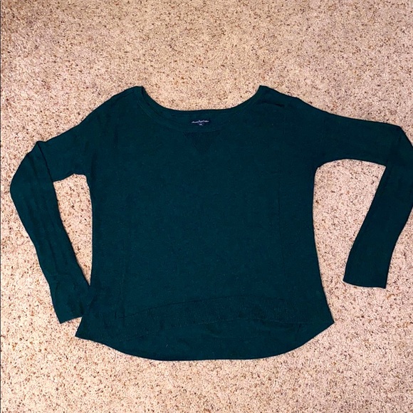 American Eagle Outfitters Sweaters - American Eagle Emerald Green V-Neck Sweater